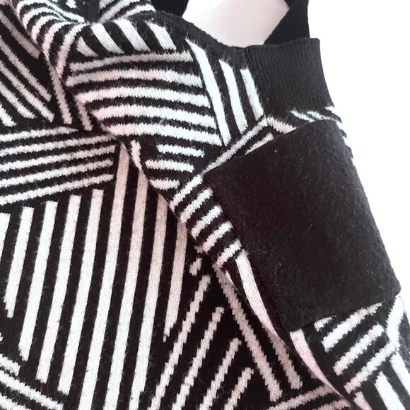 Neuf 9 geometric print sweater knit unisex overalls - Picture 4 of 8